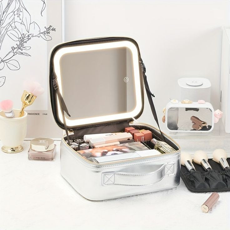 Cosmetics Storage Bag With Led Mirror Myle Cart