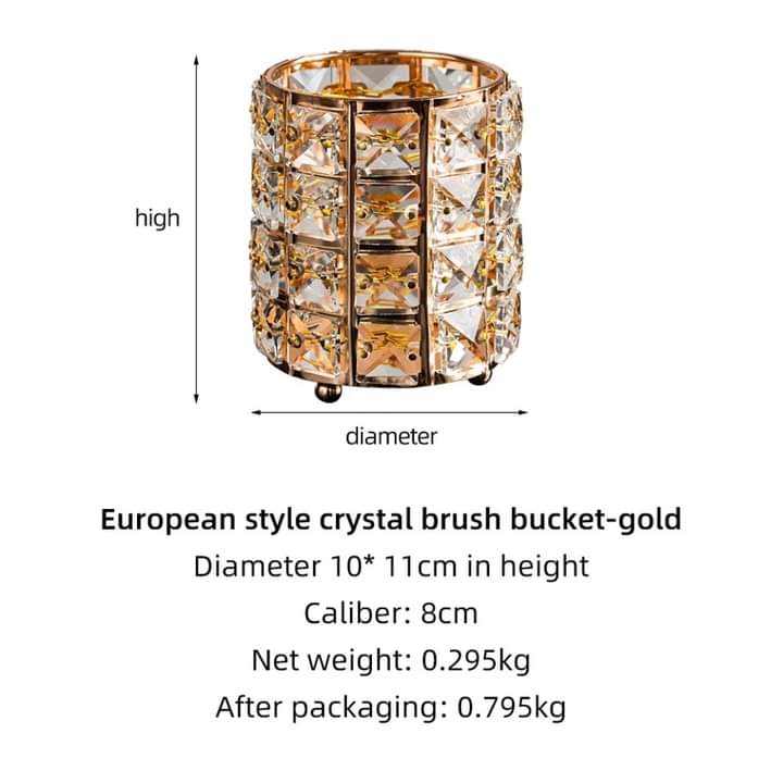 Crystal Makeup Brush Holder Myle Cart