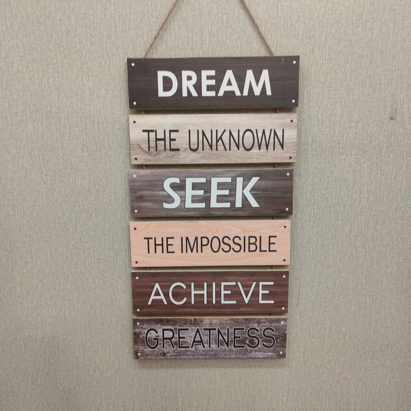 Dream Seek Achieve Motivational Wall Hanging - Wall Decoration Myle Cart