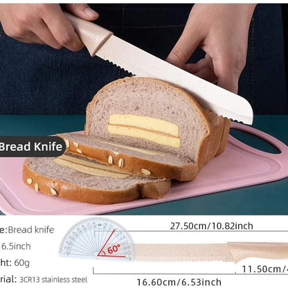 6 pieces colorful knife kitchen set Myle Cart