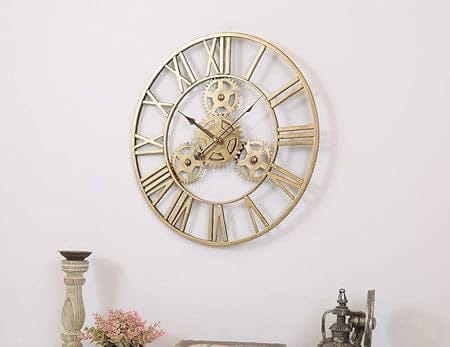 Gear Design 20-inch Metal Wall Clock Myle Cart