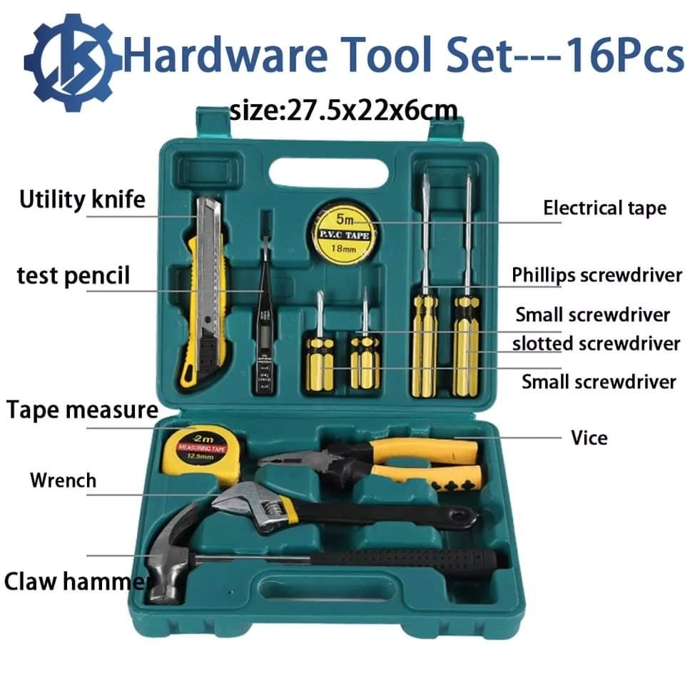 Home Tool Kit - 16 Pieces home tools Myle Cart