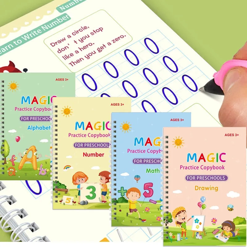 Kids learning Magic book for practice (Set of 4 Books) Myle Cart