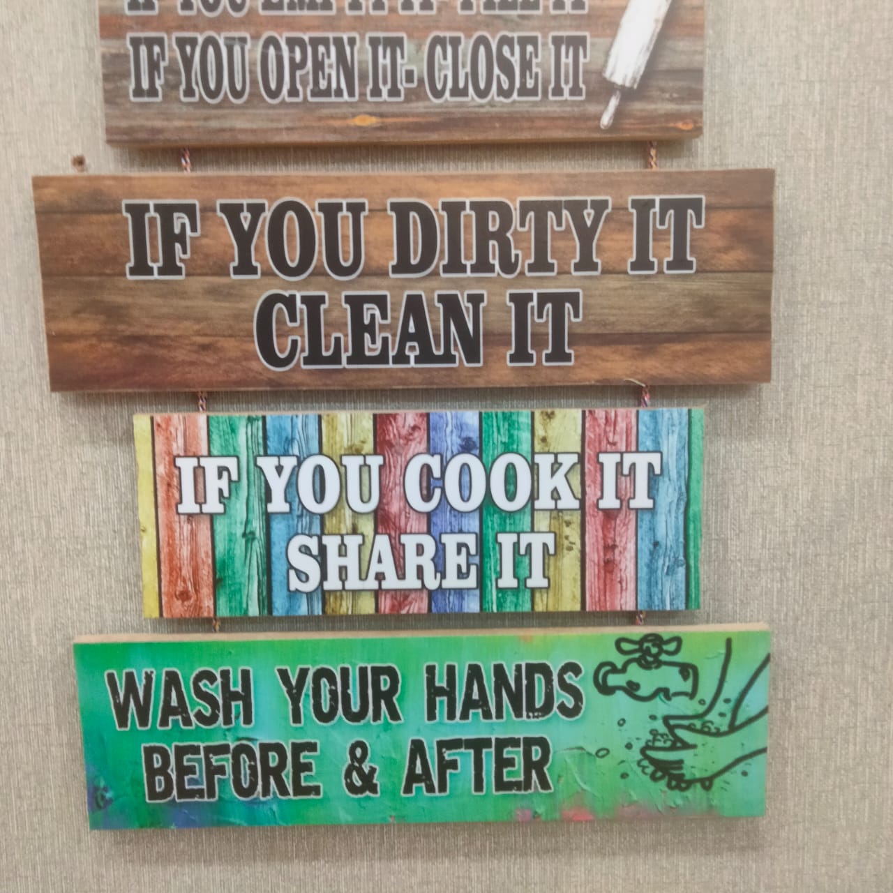 Kitchen Rules In dark Theme - wall decoration quotes Myle Cart