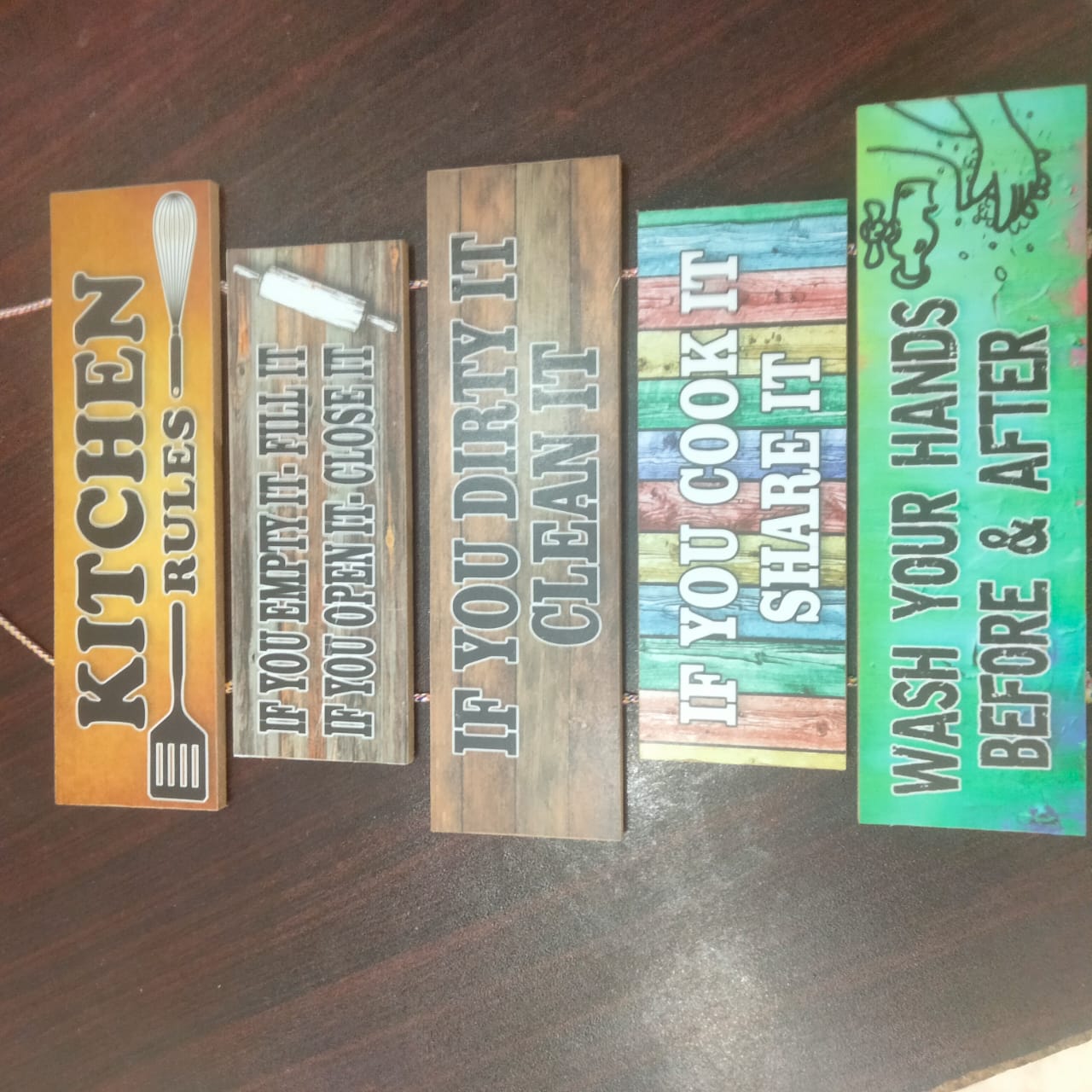 Kitchen Rules In dark Theme - wall decoration quotes Myle Cart