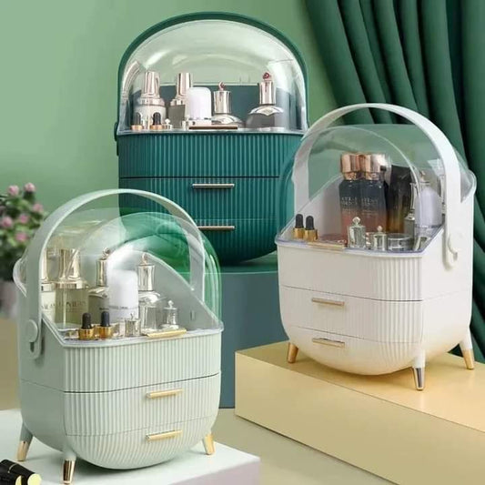 Large Capacity Cosmetic Organizer With Brush Holder Myle Cart