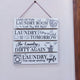 Laundry Rules wall hanging Myle Cart