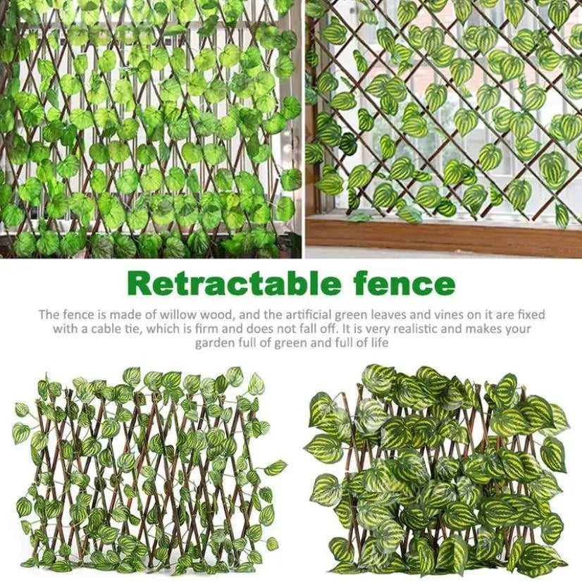 Leaf wooden fence terrace fence leaf fence Myle Cart