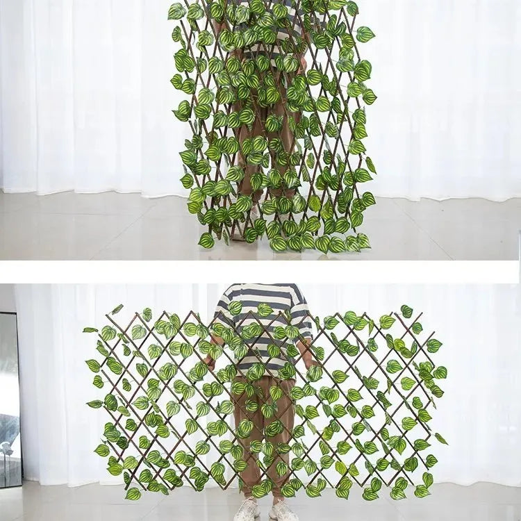 Leaf wooden fence terrace fence leaf fence Myle Cart