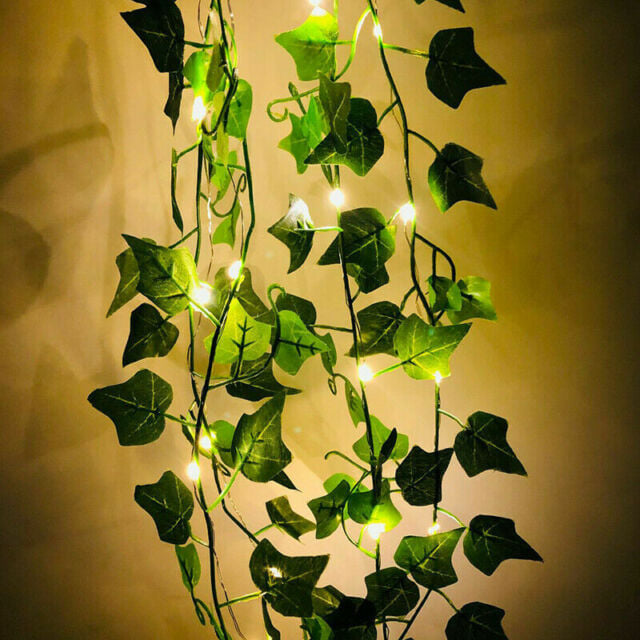 Led cherry flower string light - Led leaf bail light - Green leaf led bail decor light Myle Cart