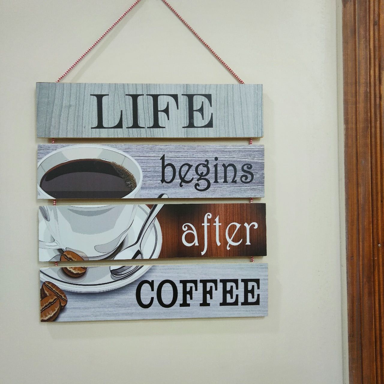 Life Begins After Coffee Wall Hanging Myle Cart