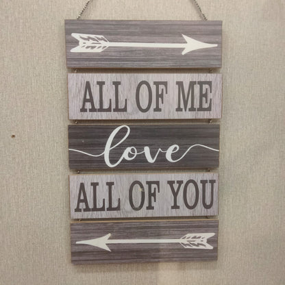 Love 5 step wooden hanging- wall decoration quotes Myle Cart