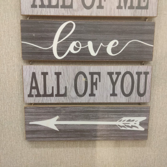 Love 5 step wooden hanging- wall decoration quotes Myle Cart