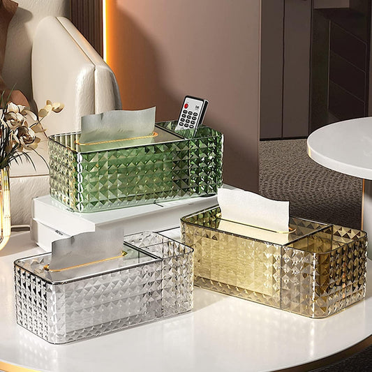 Luxury Crystal Tissue Box – Elegant Paper Towel Holder & Multi-Purpose Storage for Living Room Decor Myle Cart