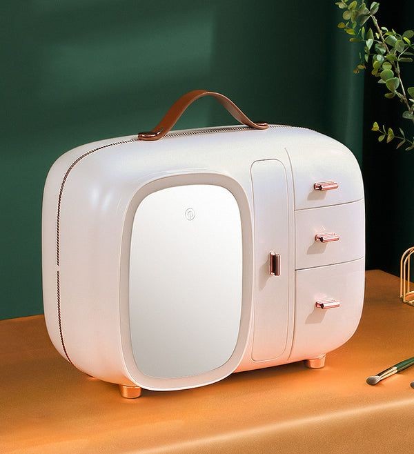 Modern Makeup Organizer Box With Led Mirror Myle Cart