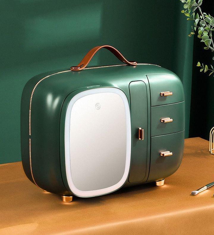 Modern Makeup Organizer Box With Led Mirror Myle Cart