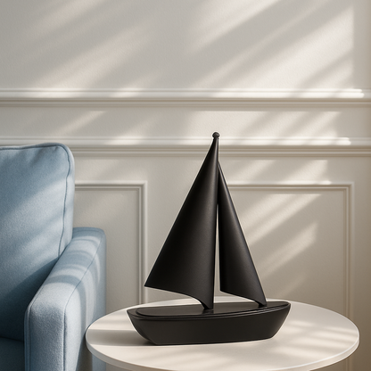 Modern Resin Décor Series – Sailboat & Premium Artistic Sculptures (19cm) Myle Cart