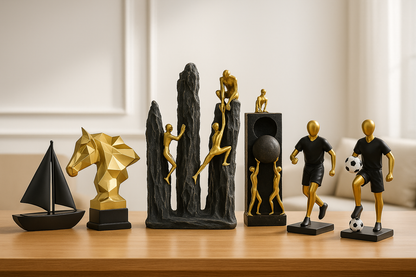 Modern Resin Décor Series – Sailboat & Premium Artistic Sculptures (19cm) Myle Cart