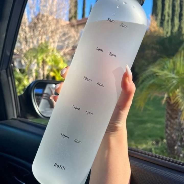 Motivational Reusable water bottle - Colorful plastic body bottle  - One liter water Bottle Myle Cart