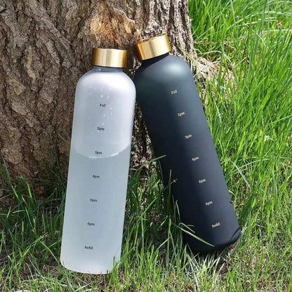 Motivational Reusable water bottle - Colorful plastic body bottle  - One liter water Bottle Myle Cart