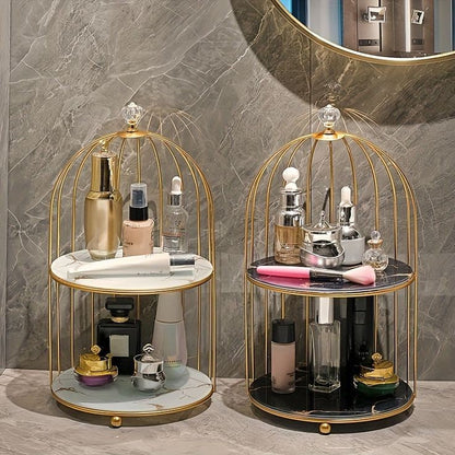 Nordic Style Bird Cage Makeup Storage Rack | Organizer Myle Cart