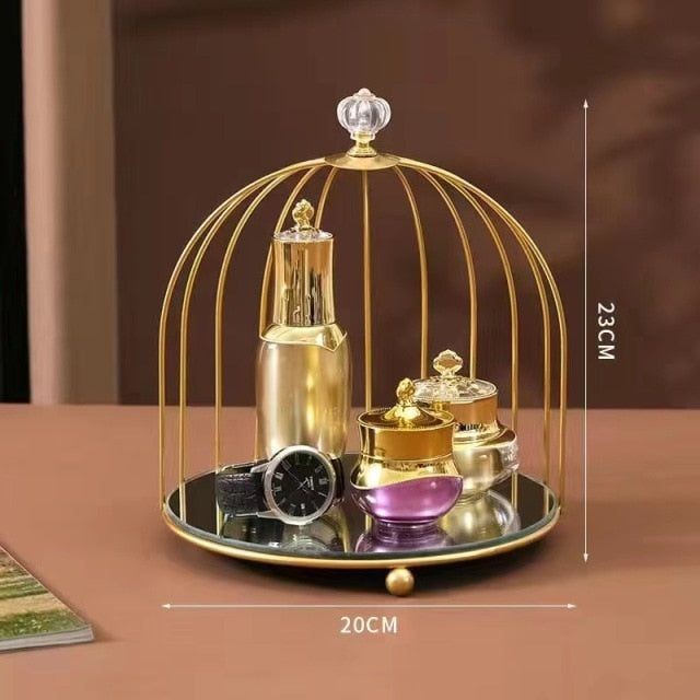 Nordic Style Bird Cage Makeup Storage Rack | Organizer Myle Cart