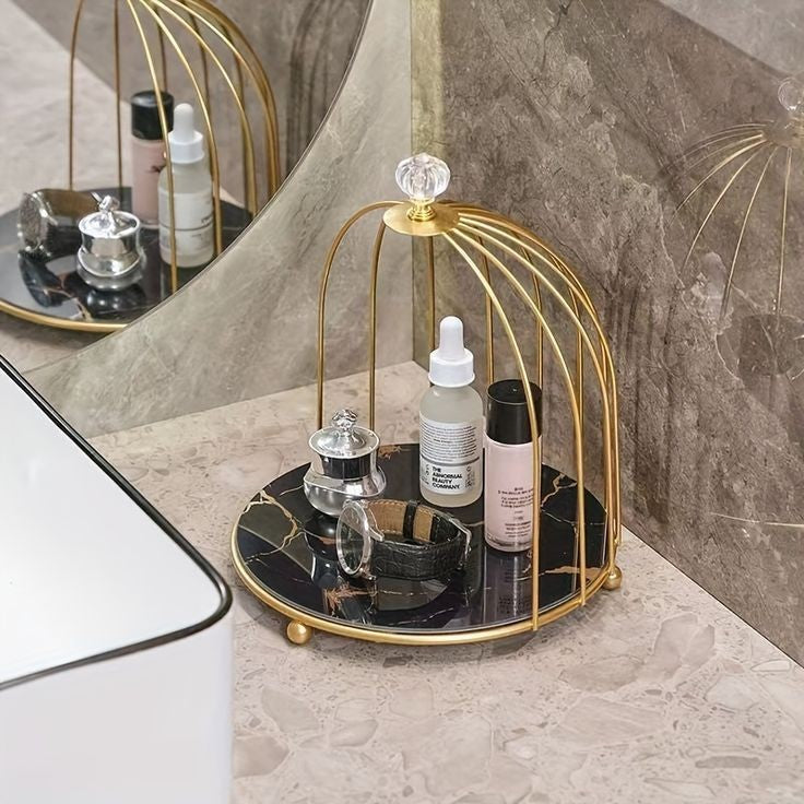 Nordic Style Bird Cage Makeup Storage Rack | Organizer Myle Cart