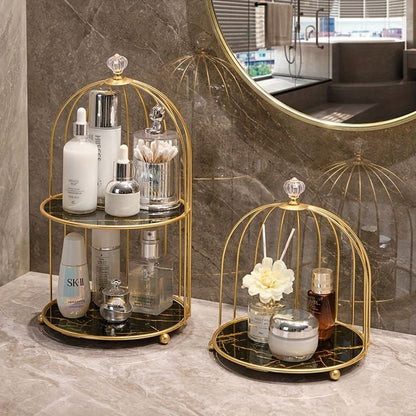 Nordic Style Bird Cage Makeup Storage Rack | Organizer Myle Cart