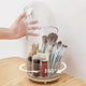 Rotating Brush Holder With Transparent Covered Lid Myle Cart