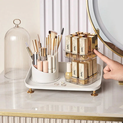 Rotating Cosmetic Brush with Lipstick Organizer Myle Cart