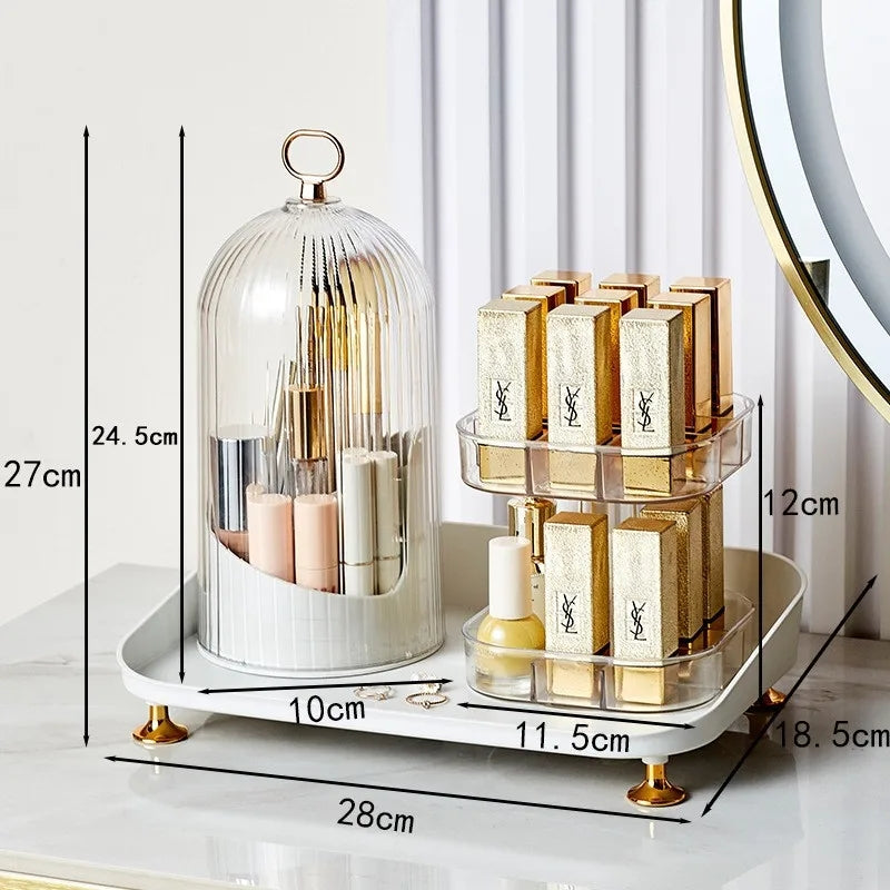 Rotating Cosmetic Brush with Lipstick Organizer Myle Cart