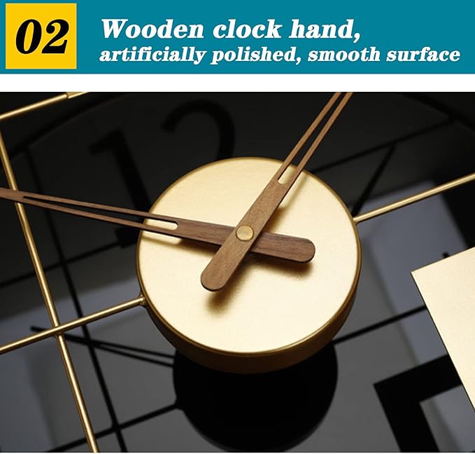 Sleek, 20-inch Metal Wall Clock Myle Cart