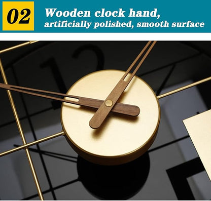 Sleek, 20-inch Metal Wall Clock Myle Cart