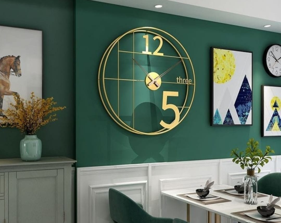 Sleek, 20-inch Metal Wall Clock Myle Cart