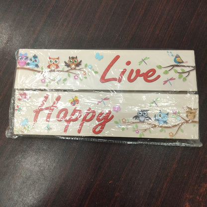 Smile Love  live happy quotation hanging- wall decoration hanging Myle Cart