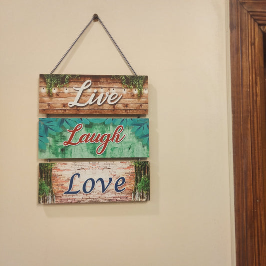 Wall decoration home love laugh wall quotation in house theme hanging Myle Cart