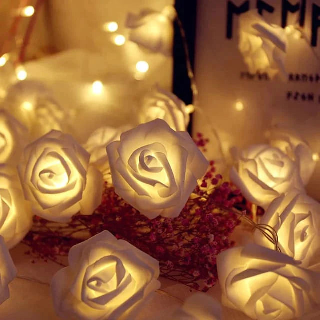 Warm White Rose Fairy Lights Decency