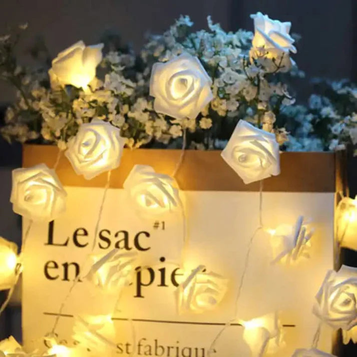 Warm White Rose Fairy Lights Decency