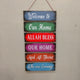 Welcome to our home Allah bless Wall hanging- wall decoration quotes Myle Cart