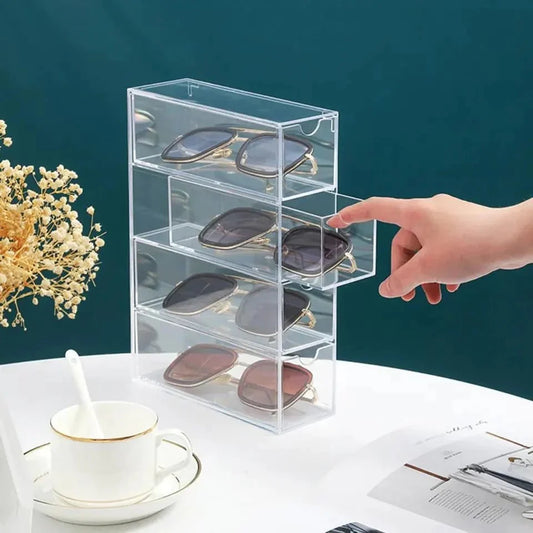4 Layer Acrylic Glasses And Cosmetics organizer Storage Box