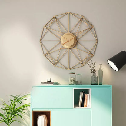 Stylish 20-inch Metal Wall Clock