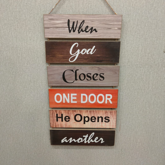 When God Closes one Door Motivational Islamic Hanging - wall decoration quotes Myle Cart