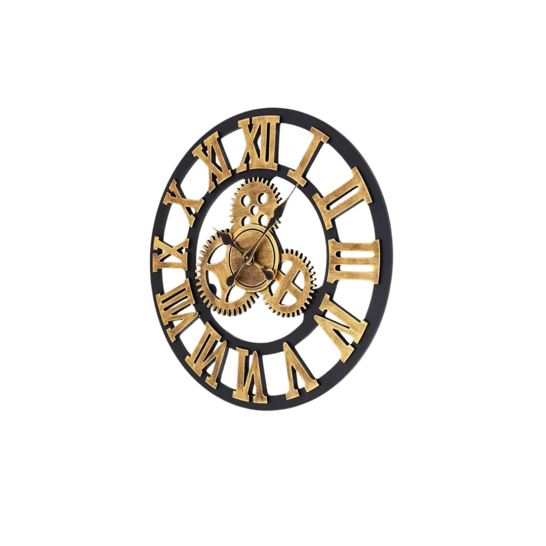 Wooden Gearing Wall Clock | 18 inch Myle Cart