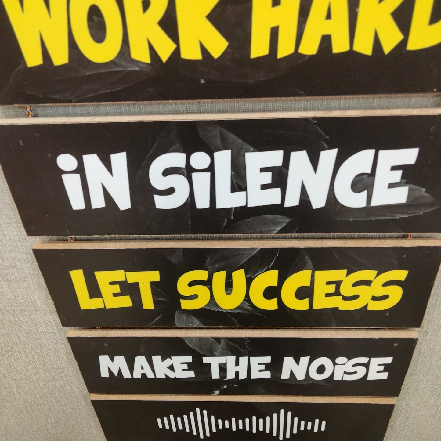 Work hard for success - motivational 6 step hanging - wall decoration quotes Myle Cart