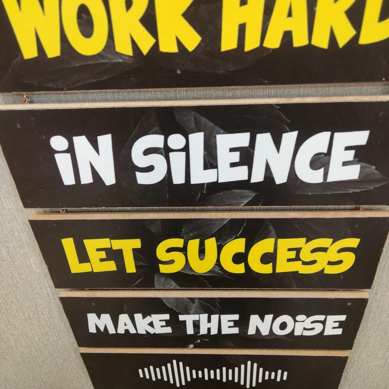 Work hard for success - motivational 6 step hanging - wall decoration quotes Myle Cart