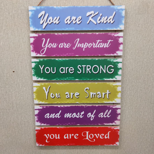 You Are Loved Motivational Wall Hanging - wall decoration hanging Myle Cart