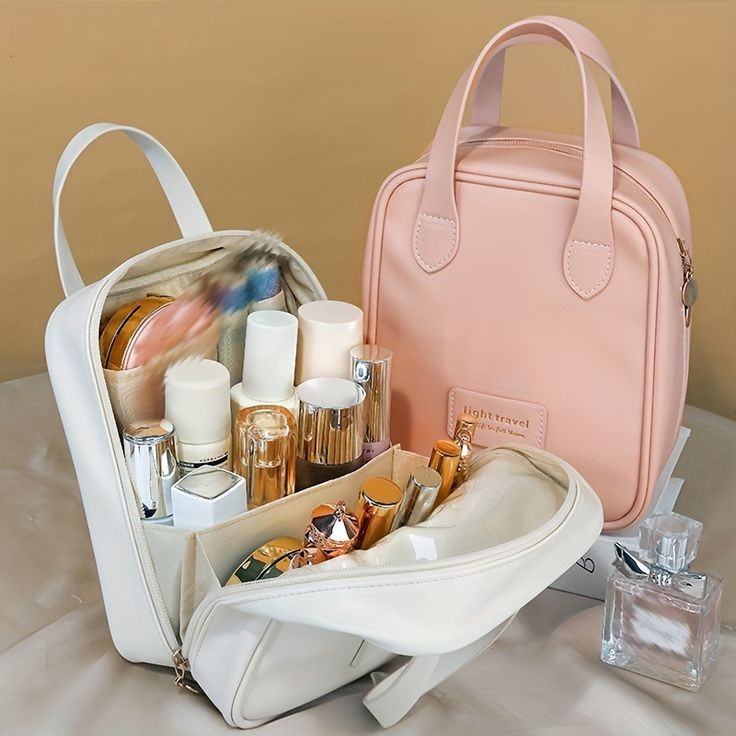Faux Leather cosmetic organizer - Zipper cosmetic bag Myle Cart