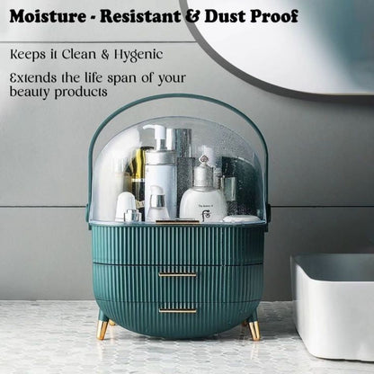 Large Capacity Cosmetic Organizer With Brush Holder