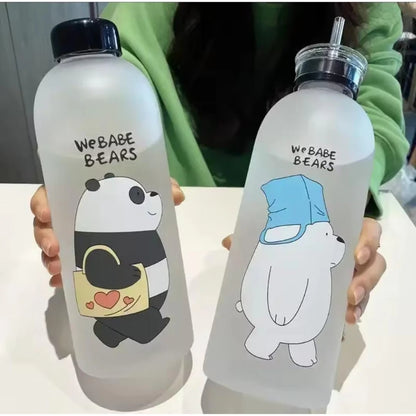 Cute Bear Water Bottle – Leakproof Drinking Bottle