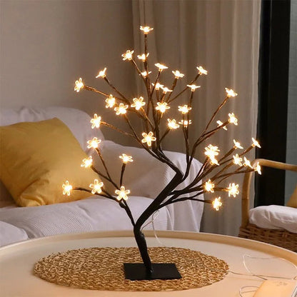 LED Tree Branch Wall Light – Decorative Cherry Blossom Lamp for Home